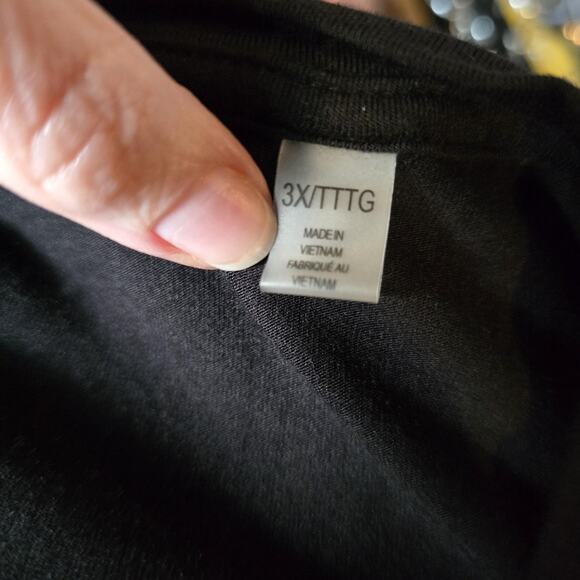 Tahari Shirt Womens 3X Black Leopard Sheer Balloon Sleeve Plus Top Blouse Luxury - Picture 6 of 7